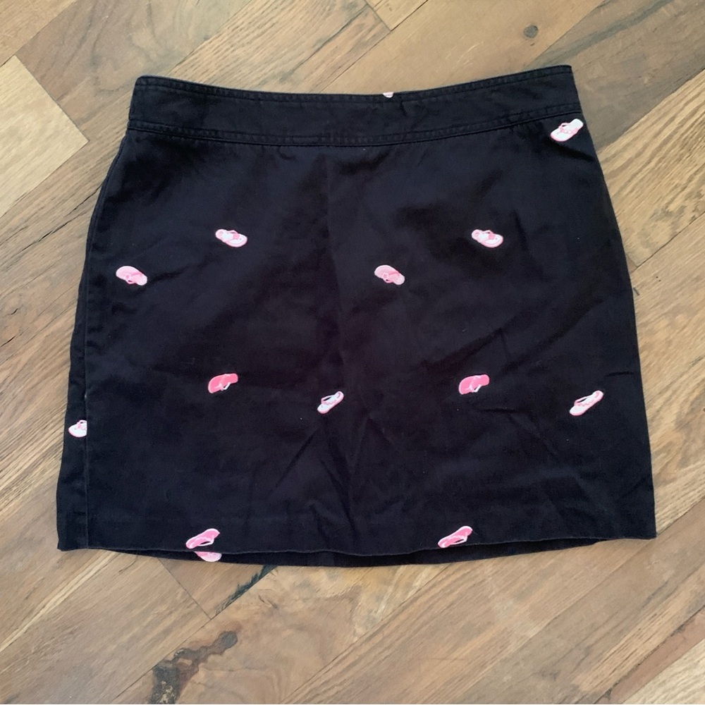 Tahiti Reef Club Embroidered Fit Flop Black Skirt Size 8